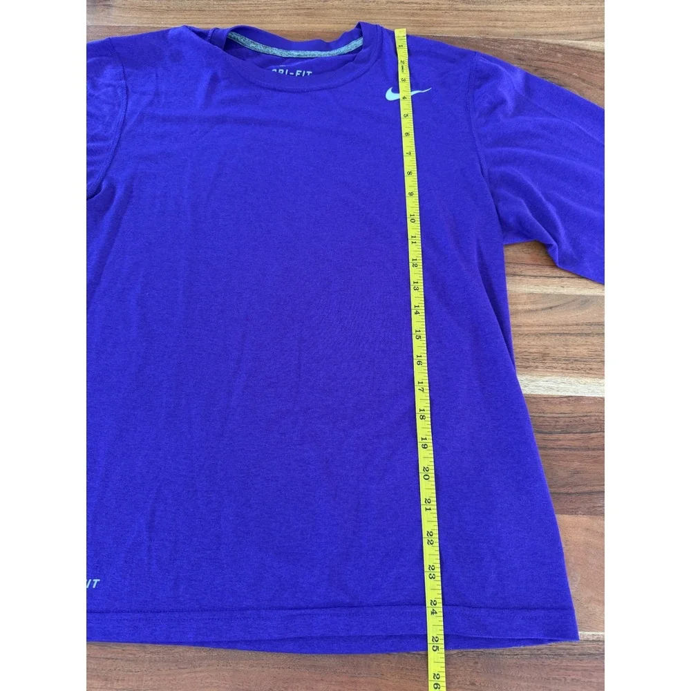 Nike Dri-FIT Mens Small Purple Long Sleeve Training Shirt Running Top Heather